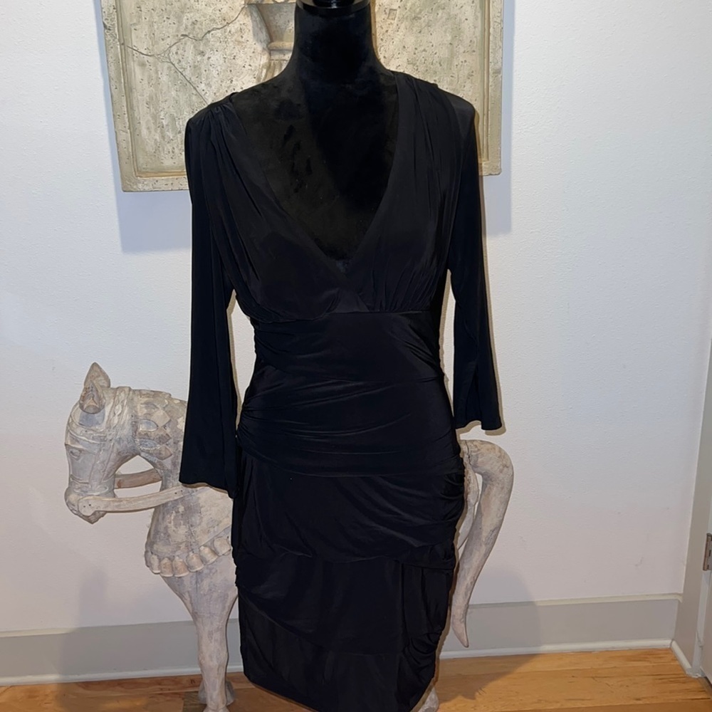 Bisou Bisou black‎ bodicon dress Sz 12